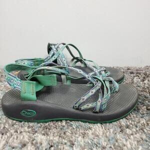 Chaco Sandals Womens 9 Marina Mint Strappy Toe Thong Waterproof Comfort